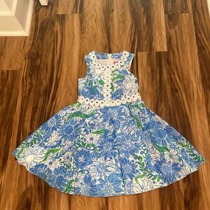 Lilly Pulitzer Blue Sundress Sleeveless A-line Scoop Neck